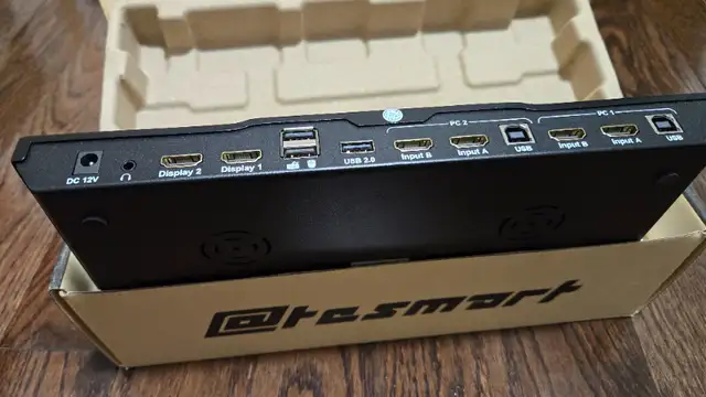 TESmart KVM Switch 2 Monitors 2 Computers UHD 4K 60Hz in Cables & Connectors in Markham / York Region - Image 5