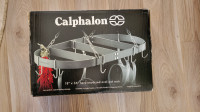 New Calphalon 18"x36" hard anodized oval pot rack