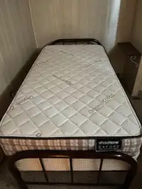 Single bed with metal frame