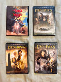Lord of the Rings Animated and Trilogy on DVD - Like New