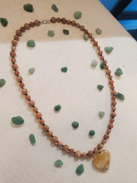 Sunstone necklace with citrine 