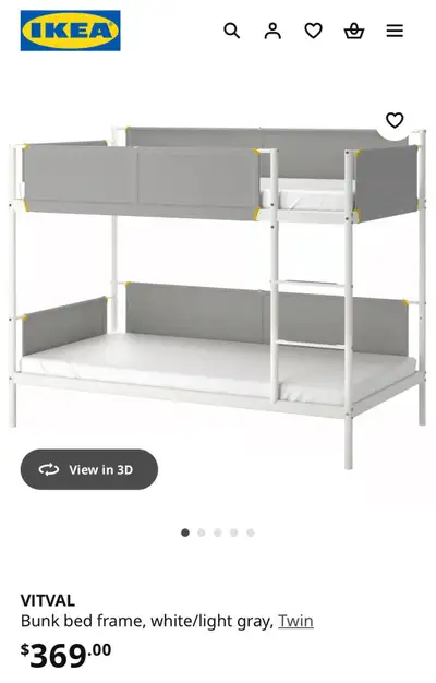 Ikea Bunk Bed and twin mattress for Kids, View more