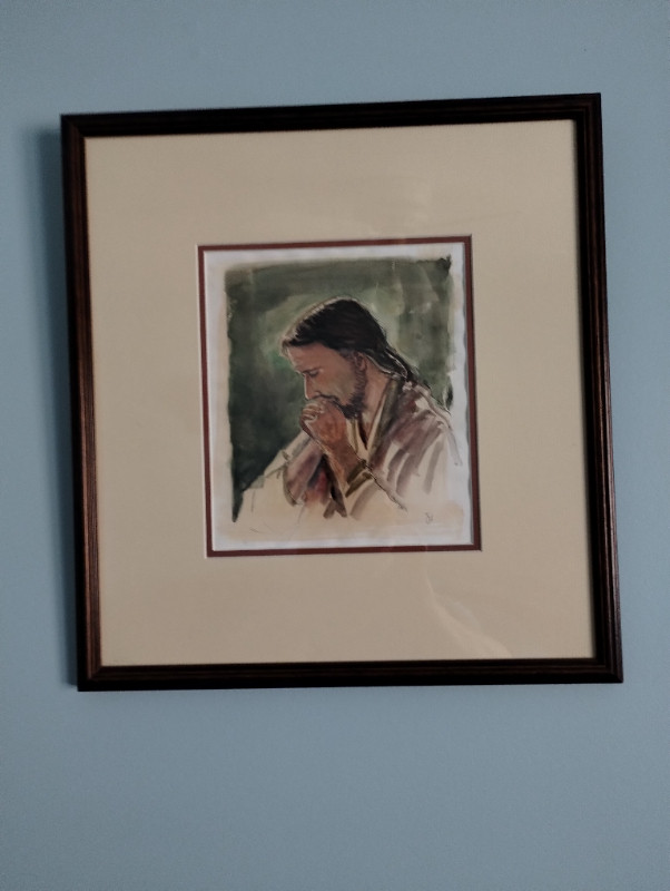 FRAMED PORTRAIT OF JESUS CHRIST in Arts & Collectibles in Sault Ste. Marie