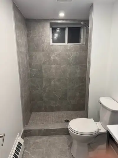 Available now! Fully renovated one bedroom basement unit in Ville St. Laurent. Fridge, oven, and sto...