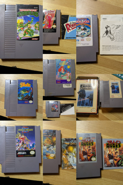 Vintage Nintendo NES Game Lot - 10 Games - Star Wars, Faria, View more
