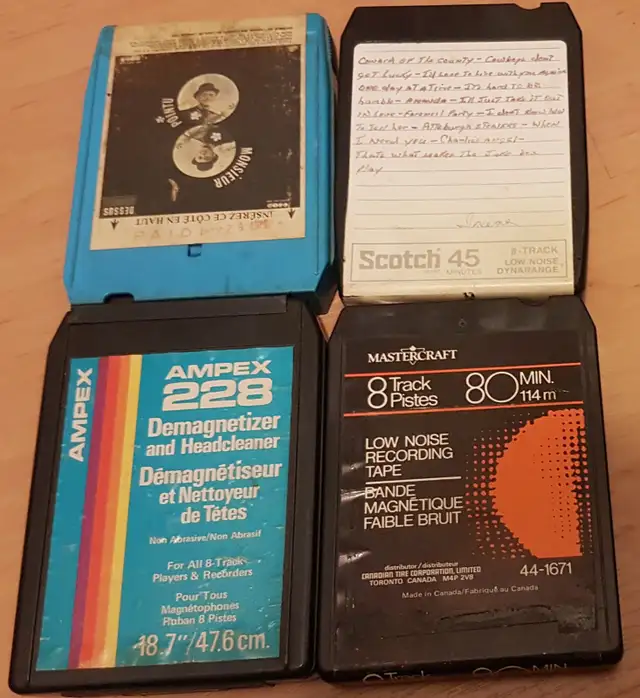 8 track player, blank tapes, cassette adaptors in Stereo Systems & Home Theatre in Sudbury - Image 7