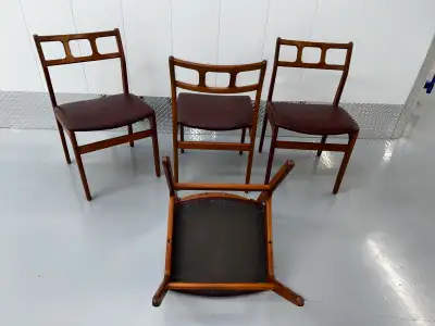 Danish teak Mcm dining chairs, View more