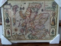 Copy of John Speed Map Of Scotland, 1610, Framed