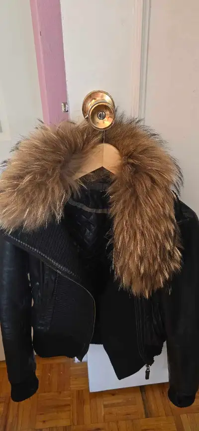 Rudsak leather and fur jacket - medium for women , View more