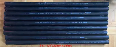 ABS Pipe (1-1/4inch/34mm x 3 feet long) with fittings and hubs, View more