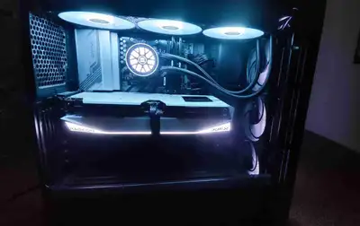 Black & White Gaming PC — RX 9060 XT 16GB | Ryzen 5 9600X | 32GB, View more