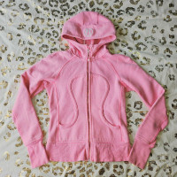 Lululemon Womens Size Small 4 Pink Scuba Sweater Hoodie Jacket