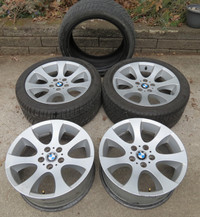 4 BMW RIMS 18", 3 Continental winter tires 255x40 R18