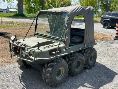 Floats in water,6 wheel, 23hp Vanguard motor, 374 hrs, 2 winches,works as should. Comes with cover a...
