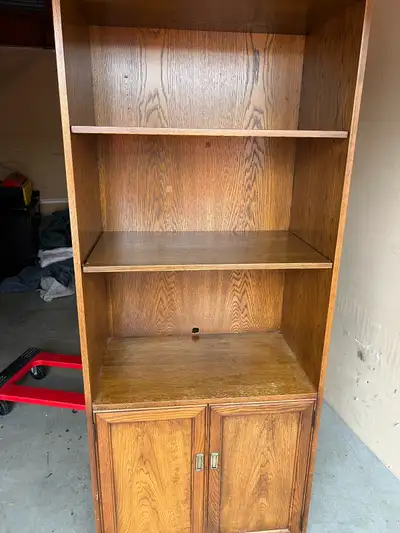 Free delivery used Wooden Bookcase with Storage Cabinet, View more