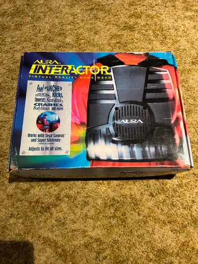 Aura Interactor Vest circa in 1994. Been sitting in storage for years. Tested with Super Nintendo an...