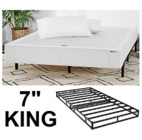 King 7 Inch Smart Bed Boxspring For Bedframe Mattress - NEW
