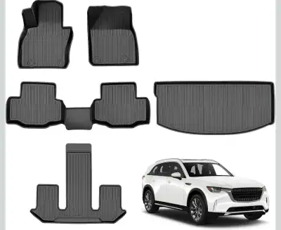 Keep the interior of your Mazda CX-9 0looking sharp with these all-weather floor mats. These mats ar...