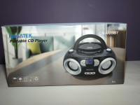 MEGATEK Portable CD Player/Radio/Bluetooth Boombox with Enhanced