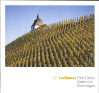 LUFTHANSA 1st Class WINE CELLAR Booklet Moselle Germany Vineyard