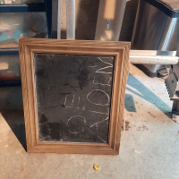 Chalkboard with wood frame