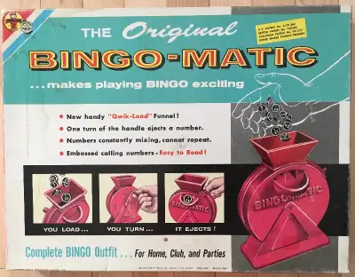 BINGO-MATIC The Original / Transogram (1960).  *Je poste, View more