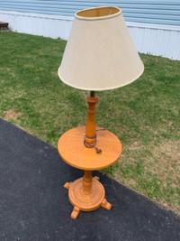 Solid oak lamp