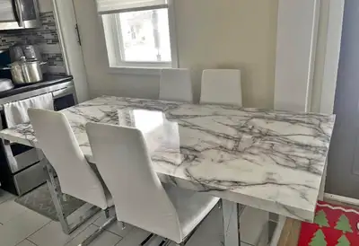 Take It ASAP – Marble Dining Table Set, View more