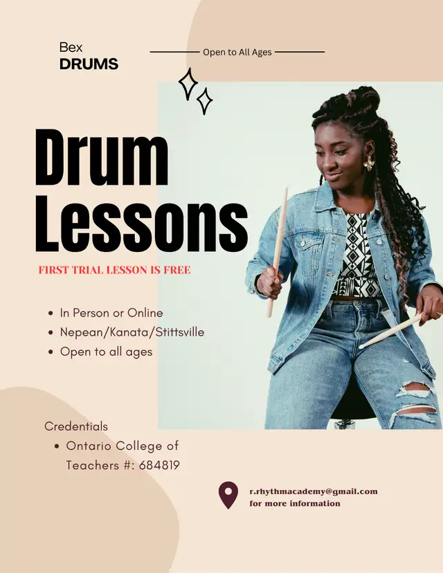 Private Drum Lessons- Stittsville, Kanata, and Nepean63581887491201120