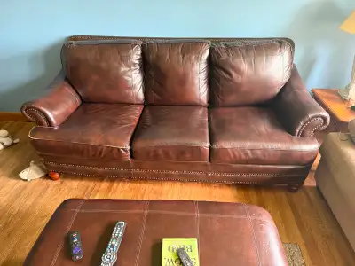 Leather couch, View more