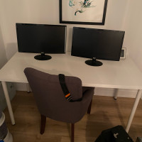 Two computer monitors 