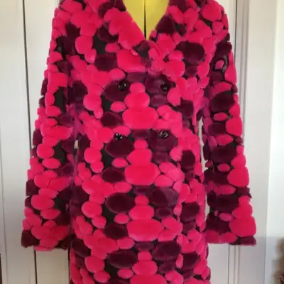 Hot Pink Faux Fur Coat, View more