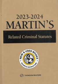2023-2024 Martin's Related Criminal Statutes 9781668714843