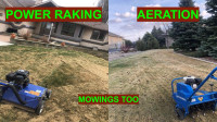 Young guy offering Aeration/Dethatching, Junk Removal, and More.