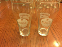 Coca Cola Coke BLOCKBUSTER VIDEO Glasses Set of 2 Two RARE.
