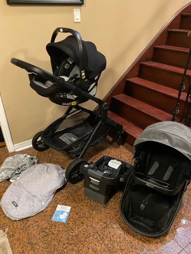 Graco stroller 5 in 1 with car seat  in Strollers, Carriers & Car Seats in Markham / York Region - Image 6