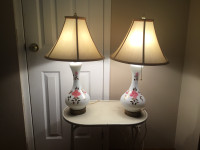 Vintage Glass Table Lamps - Mint Condition 
