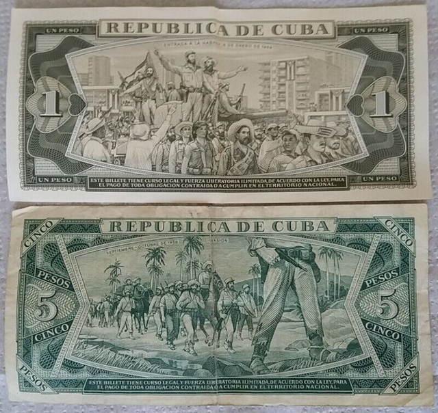 Cuba paper bank notes, Pesos, year 1985 in Arts & Collectibles in City of Toronto - Image 2