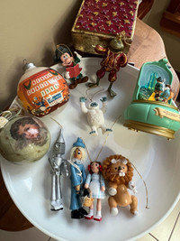 Christmas ornaments - Disney, Hallmark, Wizard of Oz ($3-25)
