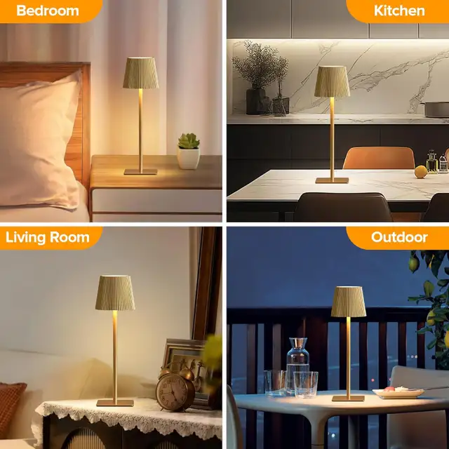 LUTEC 4-Pack Cordless Desk Lamp, 6000mAh Rechargeable, Touch Con in Indoor Lighting & Fans in Mississauga / Peel Region - Image 7