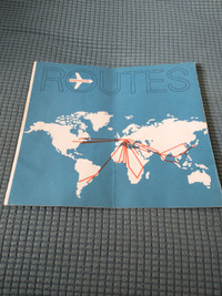 Swissair 16 page routes booklet with plane specs