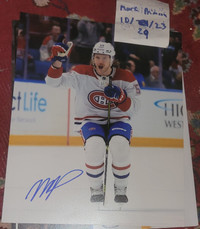 Michael Pezzetta signed 8x10 pictures Hockey Canadiens