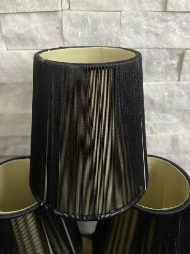 Mini Black Lamp Shade Set of 8 in Indoor Lighting & Fans in Mississauga / Peel Region - Image 3