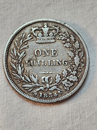 ** 1834 Silver One Shilling United Kingdom