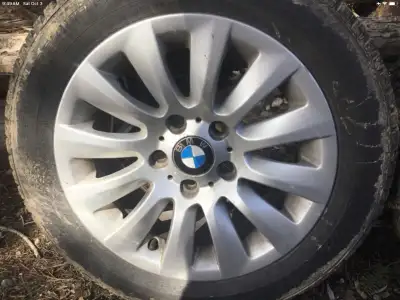 These are New Tires. studded, mounted and balanced snow flake tires for the winter BMW wheels from B...