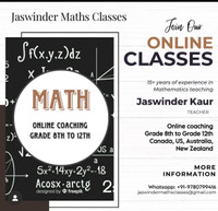 Mathematics online classes from grade 8 to grade 12