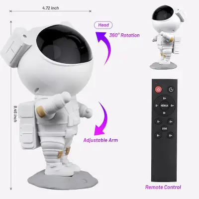 STAPERFO Galaxy Star Projector Night Lights - Astronaut Starry Nebula Ceiling Projection Lamp with T...