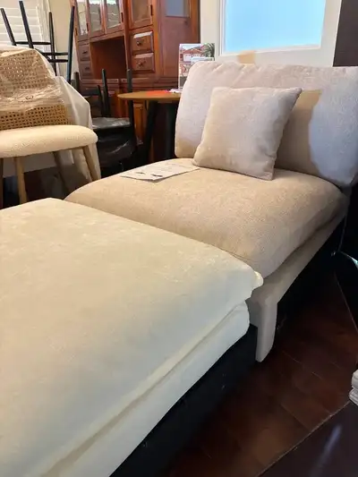 New big armrests chair and matching ottoman 35 inches wide, View more
