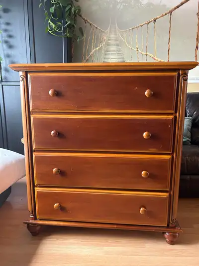 commode et table de chevet en bois, View more