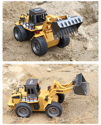 RC RTR HUINA 1520 6CH 1/18 Metal Bulldozer Front Loader Engineer